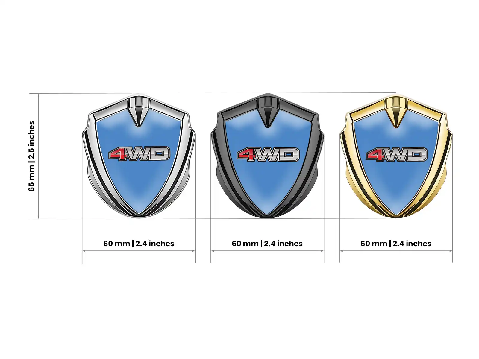 Silicone Emblem Badge Tuning Style Shiny Finish